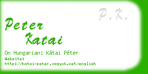 peter katai business card